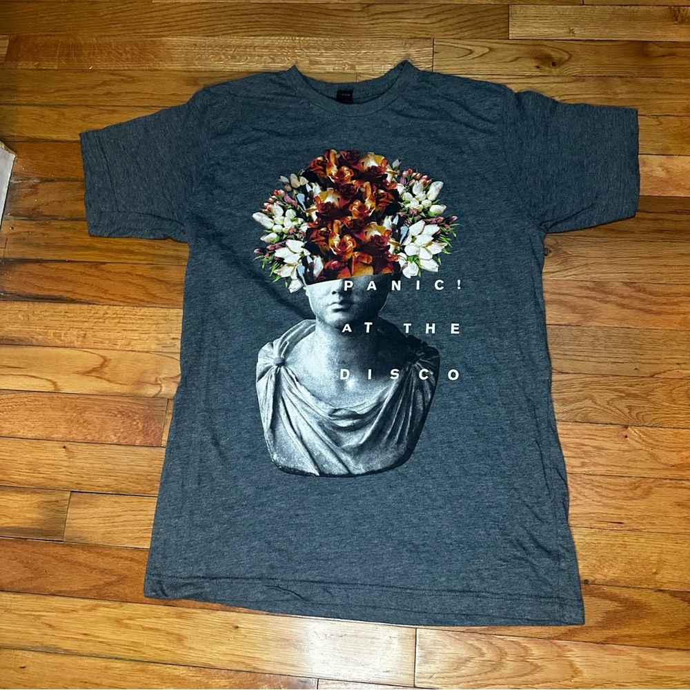 Panic At The Disco Women’s Gray T-shirt Tultex‎ Medium